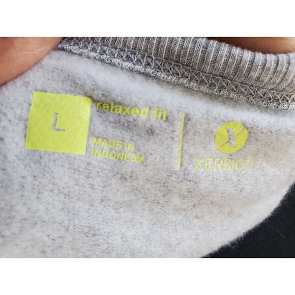 Xersion Women Solid Gray Polyester Cold Shoulder Sleeve Knee Length Dress Size L - Picture 10 of 11